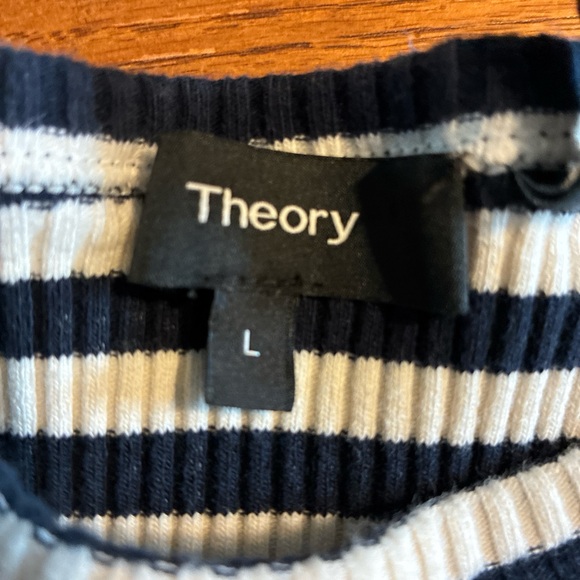 Theory Navy and White Striped Dress - Picture 2 of 5